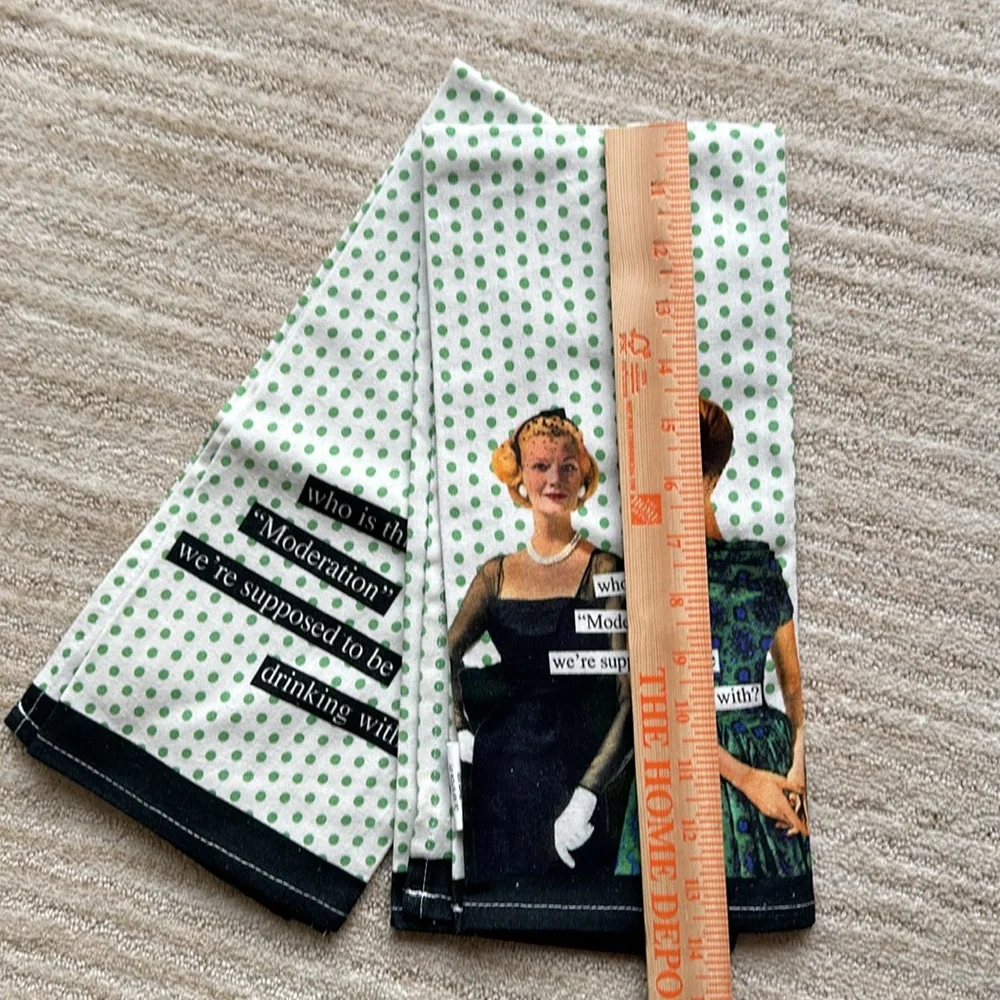 Boston International Anne Taintor Cotton Kitchen Towels Set of 2 Moderation Who?